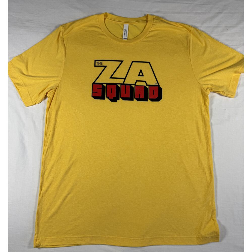 Bella Canvas The ZA Squad Yellow Graphic Tee Men XL Pizza Casual Shirt - Picture 2 of 9